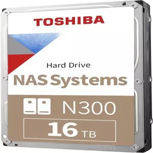 도시바 N300 16TB NAS 3.5인치 내장 하드 드라이브 - CMR SATA 6GB/s 7200RPM 512MB 캐시 HDWG51GXZSTA