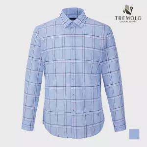 [TREMOLO] 체크패턴 캐주얼 블루 셔츠_TRNNLXS1521