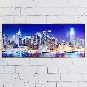 도시 야경 60x150 하이그로시 특 대형 고급 큐빅 액자