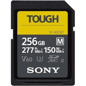 [미국배송] 소니 터프-M 시리즈 SDXC UHS-II 카드 256GB V60 CL10 U3 MAX R277MB /S W150MB /S (SF-M256T /T1) 블랙