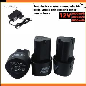 전기 스크루드라이버 드릴 미니 소형 앵글 그라인더 18650 배터리용 12V -4000mAh 충전식 리튬 이온 및