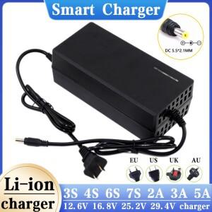 리튬 배터리 충전기 3S 4S 6S 7S 12V 14.8V 24V 29V 팩 25.2V 1A 2A 3A 5A