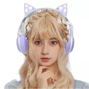 게이밍 헤드셋 고양이귀 무선 블루투스 마이크 분리형 스포츠 유튜브용