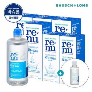 바슈롬 바이오트루60ml 증정 리뉴 후레쉬 500ml x 4개 + 후레쉬 355ml x 2개 소프트 렌즈 세척액