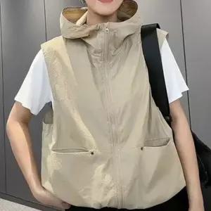 여성 여름 등산 러닝 조끼 밀리터리 경량 작업 아노락 루즈핏 베스트 낚시