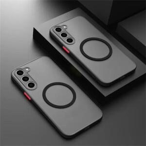 삼성 호환 갤럭시 S24 S23 S22 S21Ultra Plus FE 케이스 호환용 무광택 하드 무선 충전 자석 Magsafe 스킨