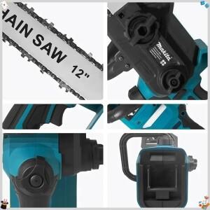 마키타 600W 휴대용 브러시리스 목공용 전기톱 파워툴 12인치 무선 블루 18/20V 배터리용)