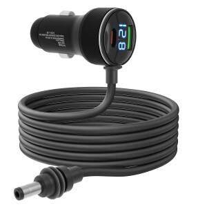 3in 1 차량용 충전기 DC 전원 케이블 시가 라이터 어댑터 12V-24V 디지털 디스플레이 스타링크 미니 USB C