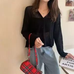 은창]여리한 베이직 망사 가디건 여름 햇볕 비치 수영복 봄 가을 아우터 여성휴가 비키니 비치웨어