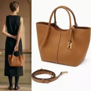 [헤지스][H-Arco]브라운 소프트 레더 토트백 M HIBA6E351W1