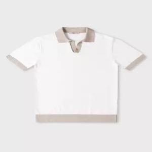 [본사직영] [Made In Italy] 콘트라스트 코튼 리넨 블렌드 폴로 셔츠 F-INIT02