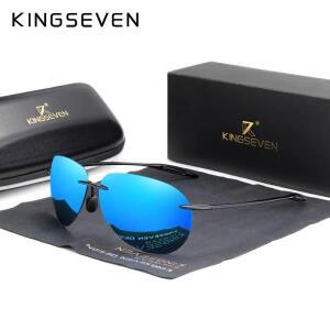 KGSEVEN 2023 무테 선글라스 남성 초경량 TR90 고품질 라운드 프레임리스 눈 보호 안경 여성 Oculos Femo