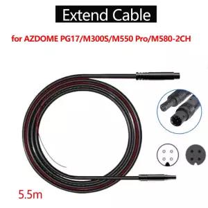 연장 케이블 4핀 5.5M, AZDOME PG17/M300S/M550 Pro/M580-2CH 레코더 후방 카메라 연장 케이블용