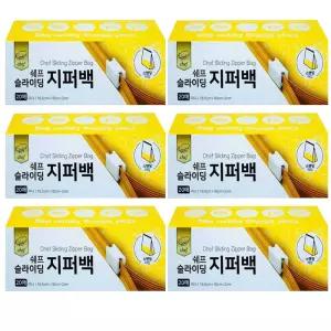 쉐프 주방 슬라이딩 지퍼백 비닐백 미니 20매 16x10cm 6개
