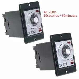 전원 지연 타이머 시간 릴레이 w 소켓베이스 AC 220V AH2-Y 0-60 초/분 60 seconds