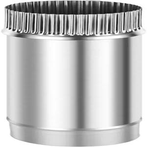 ZOWZEA 3인치 x 12인치 단단한 원형 건조기 덕트 - 고압 아연 도금 강철 공기 파이프 HVAC용 압착 끝이