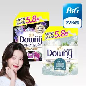 다우니 호텔 컬렉션 4.1L 초 섬유유연제 패밀리팩 리필 2개미스티크 1 화이트티 1 475771