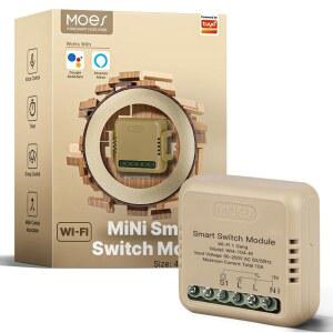 MOES WiFi 스마트 릴레이, Google 어시스턴트 및 Alexa와 협력, 홈 어시스턴트로서의 미니 조명 스위치 모듈, 허브 필요 없음, 타이머 릴레이 1 Gang 10A