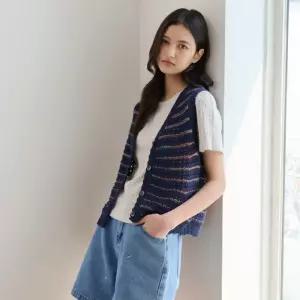 멀티 컬러 브이넥 베스트_T264MVT234W