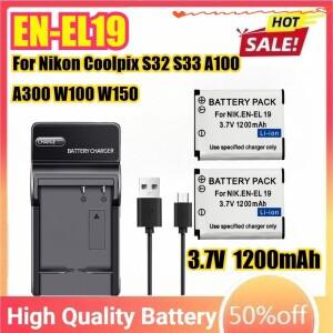 니콘 쿨픽스 S32 A100 EN-EL19 카메라 배터리 또는 USB 충전기
