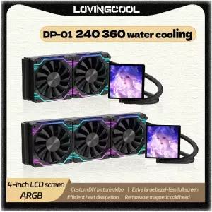 LOVINGCOOL DP-01 360/240 CPU 수냉 쿨러 라디에이터 4.0인치 초대형 프레임리스 풀스크린 DIY