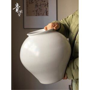 대형달항아리 꾸미기 소품 매병 화이트 50cm 꽃병은 28cm 32cm 48cm 물레