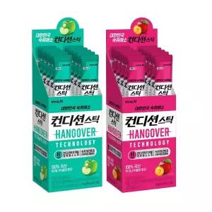 컨디션스틱 그린애플10+자두맛10 총 20포 세트 숙취해소제 젤리 18g