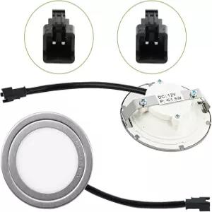 DC 12V 레인지 후드 전구 SM 2핀 소켓 65？70mm 오목 LED 램프 콜드 화이트 6000K 커넥터 및 시스템 전용