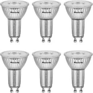 Maelsrlg GU10 LED 전구 디머블 35W 등가 90 CRI 레인지 후드 일광 5000K MR16 베이스 트랙 4W 350LM 6팩