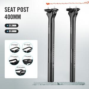 LEXON 카본 바이크 시트포스트 오프셋 MTB 로드 400MM 튜브 초경량 사이클링 부품 27.2mm 0mm