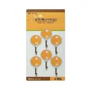 TBZ AOC306T3 세네 우드훅 바둑알 행거 6개입 W-5S 2개