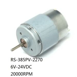 1PCS 마이크로 DC 모터 RS-385PV-2270 6V-24VDC 20000RPM 카본 브러시 전동 드릴용
