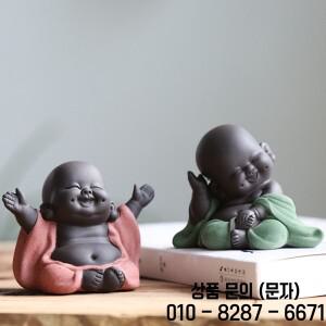 세라믹 Maitreya 부처상 차 조각 손으로 입상 공예 전시 장식품 홈 다도