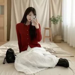 [하프클럽/옷자락]여성 클래식 라운드넥 꽈배기 니트 가디건 스웨터