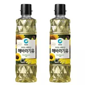 청정원 엄마맛집해바라기유(500mlx2개) 1세트 겨울 식재료 볶음 튀김 요리용 설날 추석 제사용