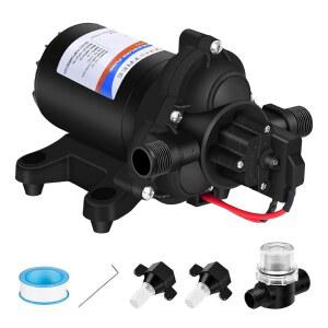 영트리 12V RV 담수 압력 펌프 3.5 GPM 45PSI 온디맨드 12볼트 수압 다이어프램 보트 해상 분무기 캠핑카 샤워용 스위치 포함