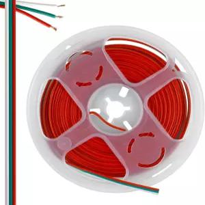 RGBZONE 10미터 22AWG 3PIN LED 라이트 스트립 케이블 코드 WS2812b 드림 컬러 연장 라인 와이어 PVC