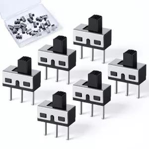SS12D10-G5 슬라이드 스위치 1P2T SPDT 3핀 2위치 마이크로 미니 토글 하이 노브 수직 패널 마운트 PCB