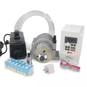 RATTMMOTOR 1.5KW 수냉 스핀들 키트 80mm 모터 1500W 110V 400Hz+1.5KW VFD 단일에서 3상 인버터 가변