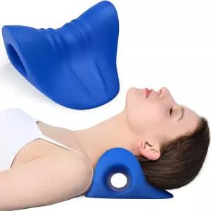 RESTCLOUD 목 및 어깨 이완기 TMJ 경추 정렬을 위한 견인 장치 척추 지압 베개 스트레칭기