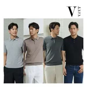 브이컷 26SS NEW 남성 린넨 카라니트 4종