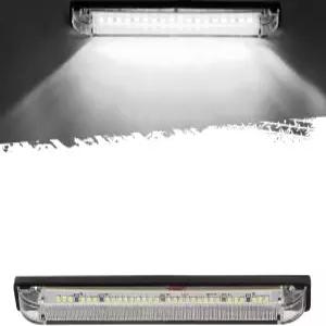 파츠삼 1Pcs 8인치 슬림 라인 화이트 30 LED 유틸리티 스트립 라이트 바 마커 트럭 트레일러 캠핑카 RV