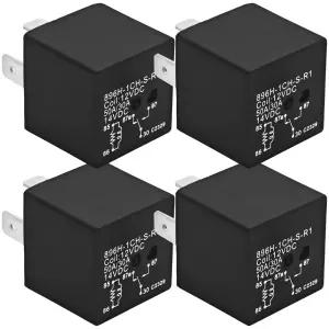 896H-1CH-S-R1 자동차 릴레이 4팩 - 트럭 및 차량용 12VDC 50AMP 5핀 퀵 커넥트