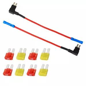 10A 20A가 장착된 Micro2 블레이드 퓨즈 홀더 - 12V 차량 추가 회로 TAP 어댑터와 2 세트