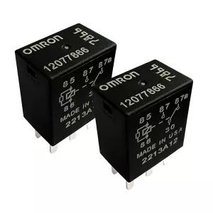 2Pc 1207786 35A 12VDC 5핀 자동차 릴레이 - 5810-0202 7866 의 대체품 뷰익 캐딜락 쉐보레 GMC와 호환됨