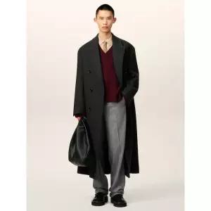 AMI PARIS Relaxed Coat - Anthracite 972860