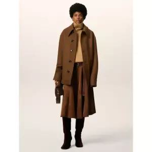 AMI PARIS (Unisex) Buttoned Overshirt - Hazelnut 972796