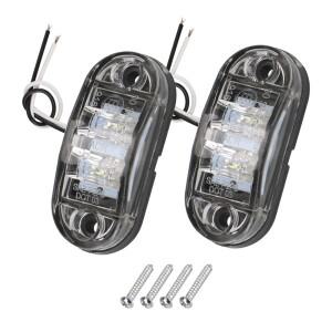 LED 사이드 마커 램프 1쌍 12V-24V 트레일러 트럭 카라반용 경고등 빨간색 노란색 흰색 측면 클리어런스