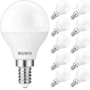 BUBO 천장 선풍기 전구 E12 LED 60W 등가 소형 베이스 4000K 쿨 화이트 A15 120V 캔델라브라 5.5W 650LM