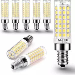 ALIDE E12 75와트 교체 LED 캔델라브라 전구 C7 4000K 내추럴 화이트 800LM T6 7.5W 샹들리에 천장 팬